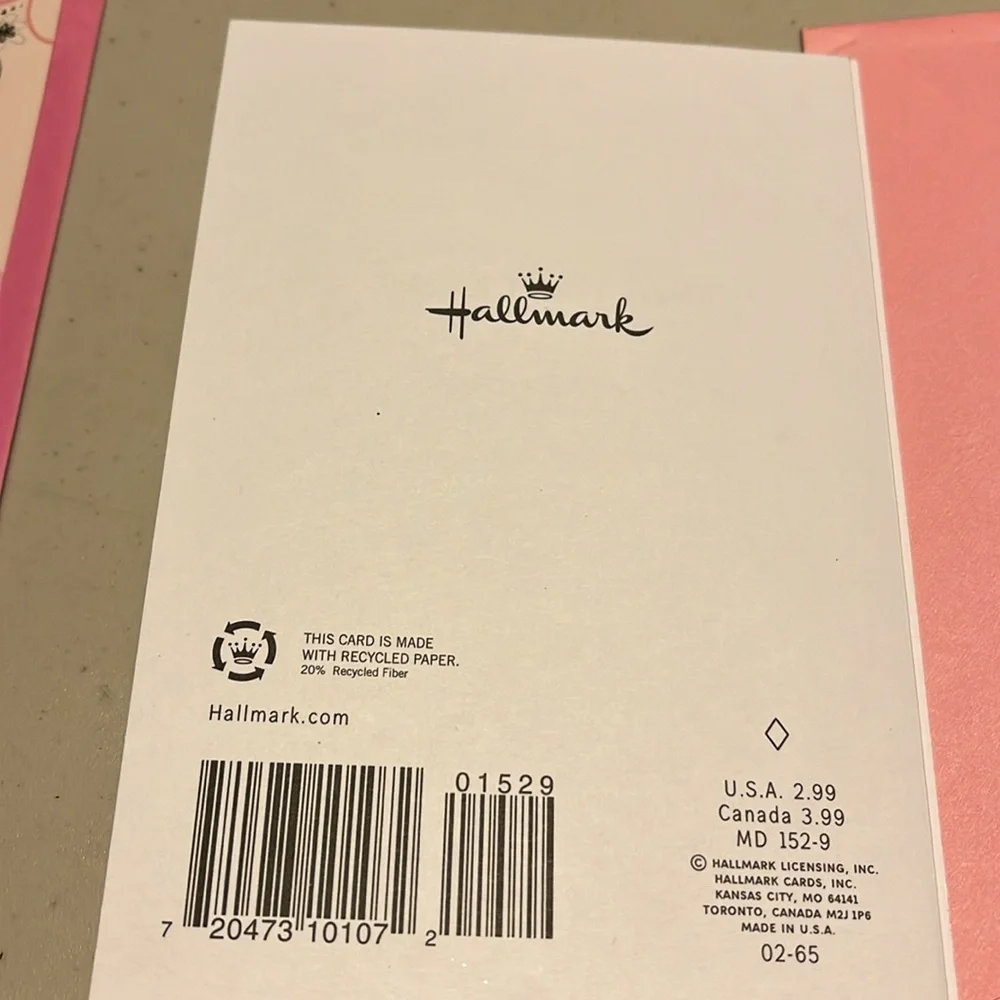 Two Mother’s Day cards from hallmark